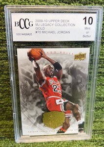 200910 Upper Deck MJ Legacy Collection Gold Michael Jordan # 70 BCCG Graded 10 Chicago Bulls