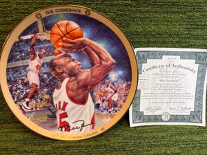 Michael Jordan The Comeback Bradford Exchange Collectible Plate w COA