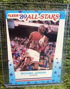 1989 Fleer All Stars Sticker #3 Michael Jordan Chicago Bulls