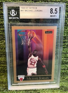 1990 Skybox Basketball MICHAEL JORDAN #41 BGS 8.5 NM-MT Chicago Bulls HOF