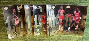 1998 Upper Deck Gatorade Michael Jordan #23 Gold Jumbo Card Complete Set of 12