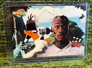 1996-97 Upper Deck Space Jam Sneak Peeks Michael Jordan with The Ducktor #51