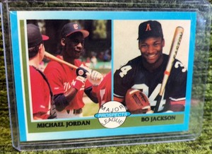 RARE 1991 MICHAEL JORDAN & BO JACKSON Major League Prospects BASEBALL CARD