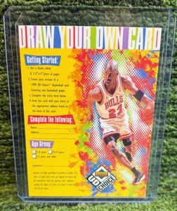 Michael Jordan 1998-99 Upper Deck UD Choice Draw Your Own Card Chicago Bulls