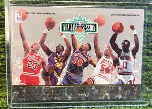 1992-93 Fleer Ultra NBA Jam Session Michael Jordan, Pippen, Malone, Parish #NNO