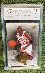 2009-10 Upper Deck Jordan Legacy Gold- Michael Jordan #44 BCCG Gem Mint 10