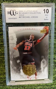 2009-10 Upper Deck Jordan Legacy Collection Gold-- Michael Jordan #87 BCCG Gem Mint 10