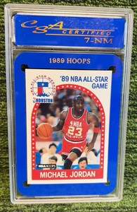 1989-90 NBA Hoops - All-Star Game Michael Jordan #21 Graded 7-NM