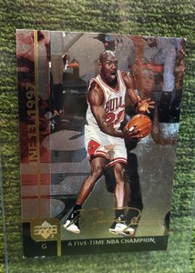 Michael Jordan Upper Deck A Five-Time NBA Champion June 13, 1997 MJ5 Jumbo 3.5x5