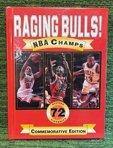 1996 Chicago BullsRaging Bulls NBA Champs Hard Cover Record Book 72 Victories