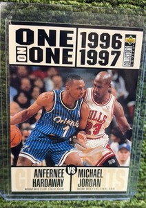 1996-97 UD Collectors Choice One on One Michael Jordan, Anfernee Hardaway #356