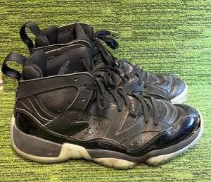 Air Jordan Jumpman Two Trey Retro Mens 10.5 Black Patent Leather Basketball Shoe- Used