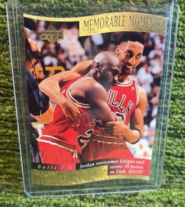 1997 Upper Deck Memorable Moments Michael Jordan Card #1 of 10 Gold Foil
