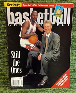 MICHAEL JORDAN & LARRY BIRD  BECKETT Basketball November 1998 Special ISSUE #100