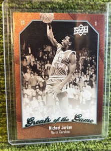 2010-11 UPPER DECK GREATS OF THE GAME #6 MICHAEL JORDAN NORTH CAROLINA