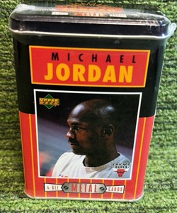 1996 Upper Deck Michael Jordan 4 All Metal Cards Factory Sealed Tin Set New