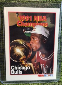 1991 NBA Hoops 1991 NBA Champions Chicago Bulls Card - Michael Jordan #543