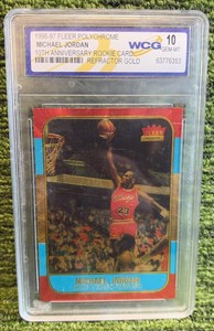 MICHAEL JORDAN 1996-97 Fleer Polychrome 10TH ANNIV WCG 10 GEM MINT CHICAGO BULLS