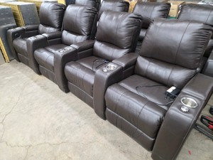 leather theater powered recliner seats