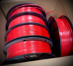red twist tie rolls