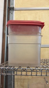 two containers with lids
