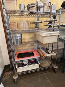 bakers rack metal