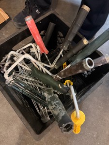 crate  of paint rollers