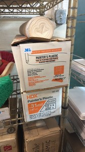 plastic painters, drop cloth