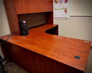 desk with hutch