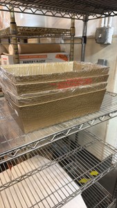 Stack of gold bins