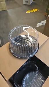 7 round cake dome with tray