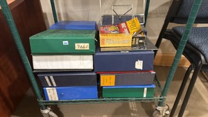 shelf of binders