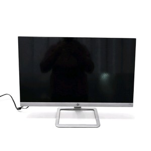 HP 25es 25 Computer Monitor Tested Working On-Screen 2x HDMI VGA Silver Stand