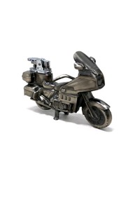 Honda Gold Wing Touring Motorcycle Table Lighter Silver Tone Collectible