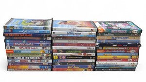 Large Kids DVD Lot Shrek Cat in the Hat Alvin Chipmunks Robot Chicken More