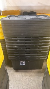 27 gallon black totes (10)