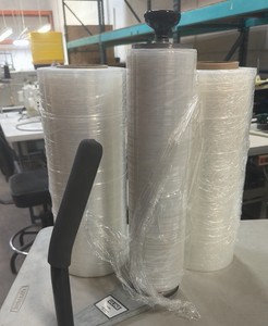 2 12 rolls of shrink wrap and manual shrink wrap device