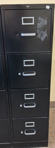 Black filing cabinet