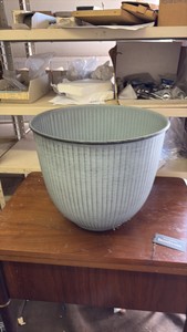 14 Inch Natural IronStone Garden and Flower Pot, Steel Blue Color, Indoor and Outdoor Use, Quality Material, 6.60 Gallon Triple Layered Coating for a Lasting Finish
