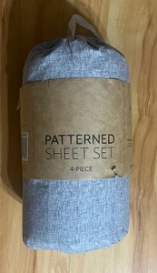 King  Patterend sheet set - 4pc - flat sheet - fitted sheet - 2 pillowcases