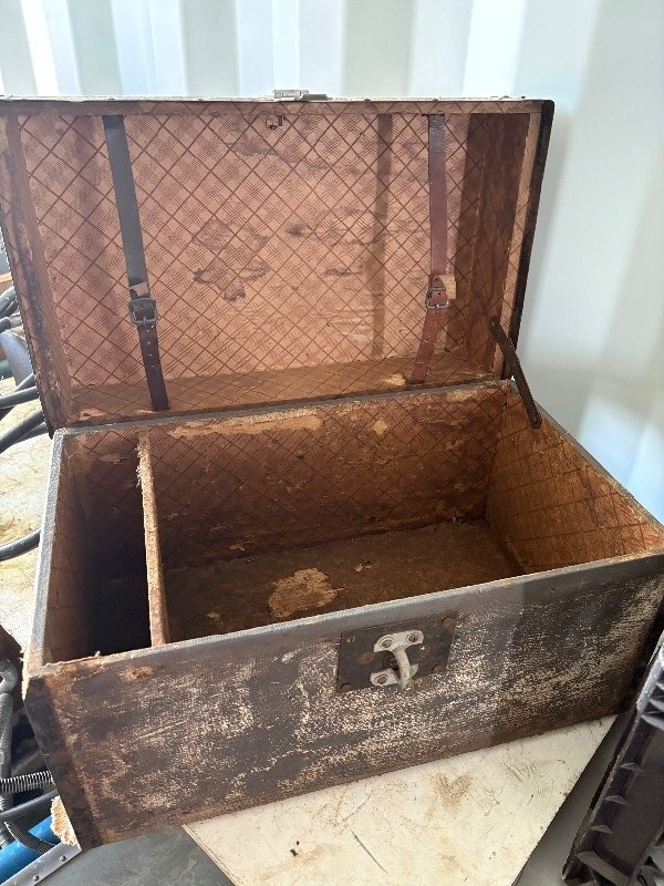 Military Wood TrunkTool Box