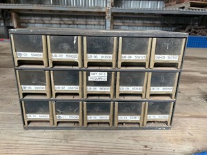 Vintage 15-Drawer or 9-Drawer Metal Cabinet