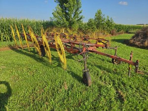 H & S HI-Capacity Bi-Fold Series 12 Wheel Hay Rake