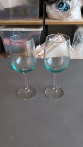 Large box of wine glasses