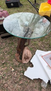 wild West glass end table