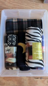 box of 50x60 fleece throw blanket as