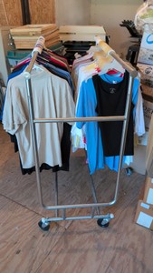rolling hanging system contents not included. just the rack