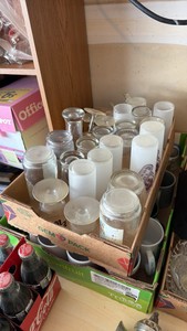 Glass Assortment set cups, coffee, mugs vintage