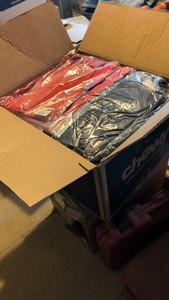 box of new shirts