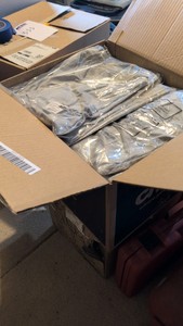 box of new shirts